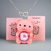 Valentine'S Day Rose Bear Necklace