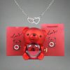 Valentine'S Day Rose Bear Necklace