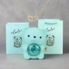 Valentine'S Day Rose Bear Necklace