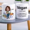 Vegan Definition Personalized Gardening Mug, Gift For Gardening Lovers