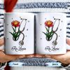 Vibrant Tulip And Stethoscope Design, Beautiful Butterflies - Personalized Custom Coffee Mug - NUR006_MG