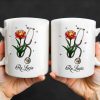 Vibrant Tulip And Stethoscope Design, Beautiful Butterflies - Personalized Custom Coffee Mug - NUR006_MG