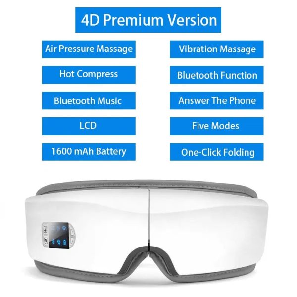 Vibrating Eye Massager With Airbag And Hot Compress