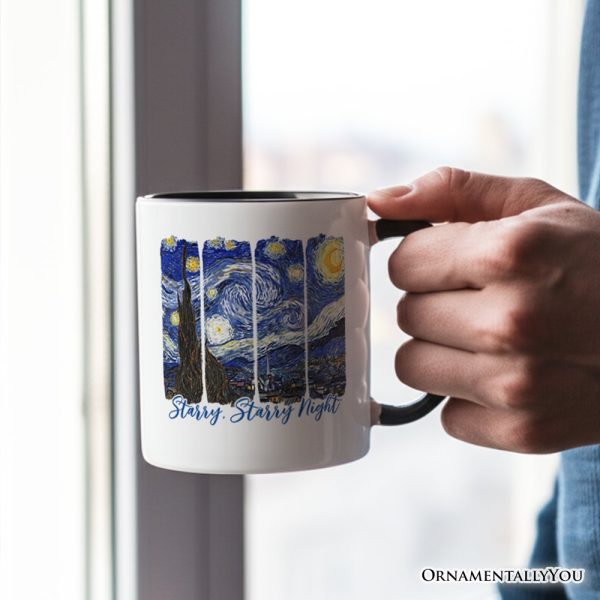 Vincent Van Gogh The Starry Night Personalized Mug, Famous Painting Gift with Custom Name