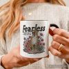 Vintage Floral Leopard Christian Personalized Mug, Fearless For My God Is Always With Me Isaiah 41:10 Gift with Custom Name