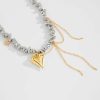 Vintage Heart Pendant Beaded Choker Necklace