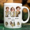 Vintage Map Grandpa Dad Title - 3D Inflated Effect Printed Mug, Personalized White Edge-to-Edge Mug