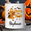 Vintage Trick or Pooh Personalized Mug, Pooh Bear and Friends in Halloween Costume Gift with Custom Name