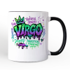 Virgo Graffiti Zodiac Personalized Mug, Street Style Astrology Horoscope Gift with Custom Name