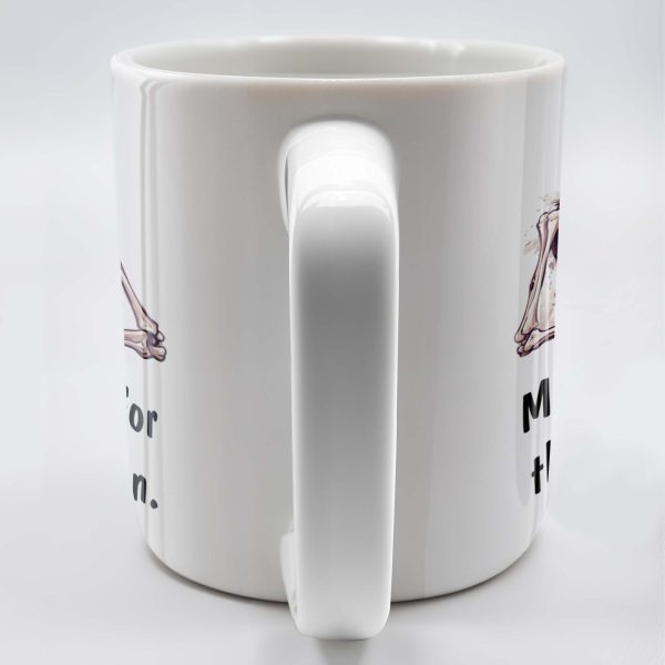 Waiting For The Right Man Skeleton With Coffee Cup - Personalized Custom Coffee Mug - FAM228_MG