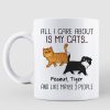 Walking Fluffy Cats Gift For Cat Lovers Personalized Mug