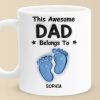 Walking Through Life With Dad - Family Personalized Custom 3D Inflated Effect Printed Mug - Father's Day, Gift For Dad, Grandpa