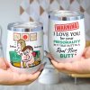 Warning I Love You For Your Personality Personalized Mug, Funny Couple Gift