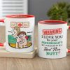 Warning I Love You For Your Personality Personalized Mug, Funny Couple Gift