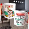 Warning I Love You For Your Personality Personalized Mug, Funny Couple Gift