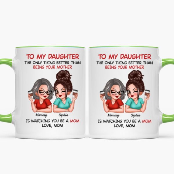 Watching You Be A Mom - Personalized Mug - Heartfelt Gift For Daughter