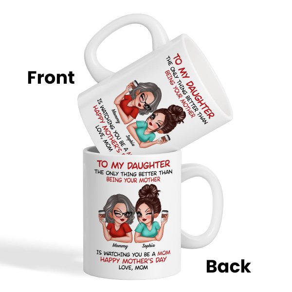 Watching You Be A Mom - Personalized Mug - Heartfelt Gift For Daughter