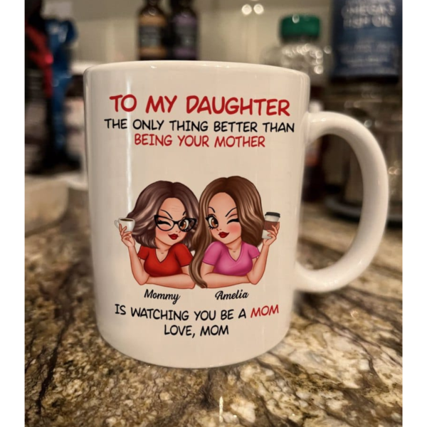 Watching You Be A Mom - Personalized Mug - Heartfelt Gift For Daughter