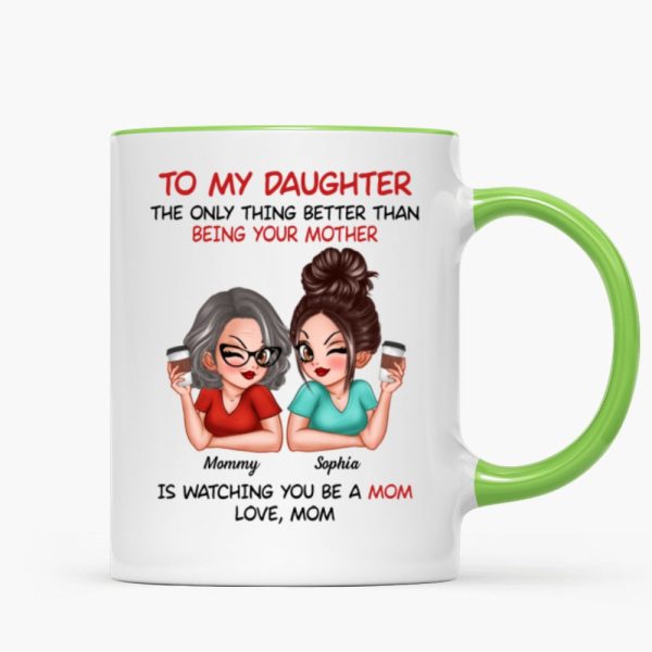 Watching You Be A Mom - Personalized Mug - Heartfelt Gift For Daughter