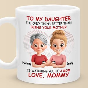 Watching You Become A Mom Is My Greatest Joy - Family Personalized Custom Mug - Mother's Day, Gift For Daughter
