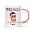 Watercolor Cute Cats Merry Christmas Human Servant Personalized Mug