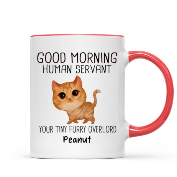 Watercolor Cute Cats Walking Good Morning Cat Human Servant Personalized Mug