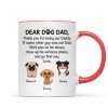 Watercolor Cute Dogs Dear Dog Dad Gift Personalized Mug