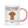Watercolor Cute Dogs Good Morning Dog Human Servant Personalized Mug