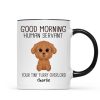 Watercolor Cute Dogs Good Morning Dog Human Servant Personalized Mug