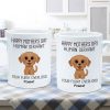 Watercolor Cute Dogs Happy Mother's Day Human Servant Personalized Mug, Gift For Dog Mom, Dog Lovers