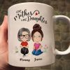 Watercolor Style Women Sitting Like Mother Like Daughters Gift For Mom Daughters Personalized Mug