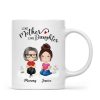 Watercolor Style Women Sitting Like Mother Like Daughters Gift For Mom Daughters Personalized Mug