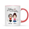 Watercolor Style Women Sitting Like Mother Like Daughters Gift For Mom Daughters Personalized Mug