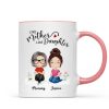 Watercolor Style Women Sitting Like Mother Like Daughters Gift For Mom Daughters Personalized Mug