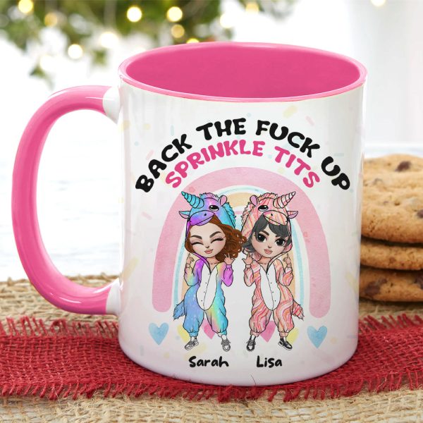 We Are Beauty We Are Grace We Will Stab You In The Face, Personalized Besties Funny Accent Mug, Gift For Besties
