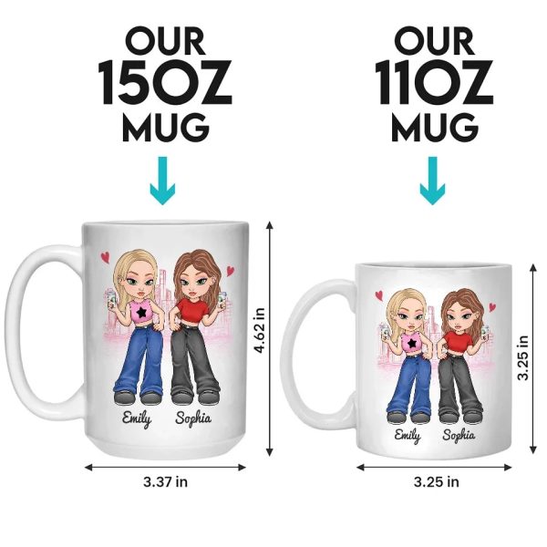 We Are More Than Friends - Besties Personalized Custom Mug - Gift For Best Friends, BFF, Sisters