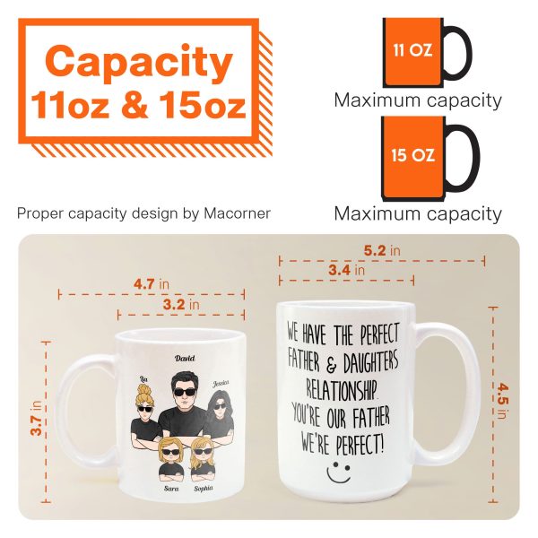 We Have The Perfect Father & Daughter Relationship - Personalized Mug - Father's Day, Birthday Gift For Father, Dad - From Daughters