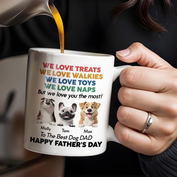 We Love Treats We Love Walkies, Dogs - Personalized Custom Coffee Mug - DOG046_MG
