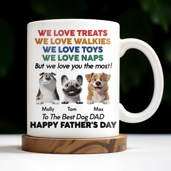 We Love Treats We Love Walkies, Dogs - Personalized Custom Coffee Mug - DOG046_MG