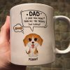 We Love You More Than All The Treats Watercolor Cute Dogs Gift For Dad Personalized Mug