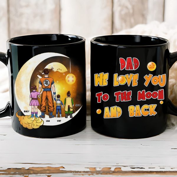 We Love You To The Moon And Back Personalized Dad Mug 04HTPU050124HH