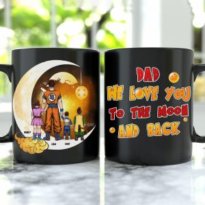 We Love You To The Moon And Back Personalized Dad Mug 04HTPU050124HH