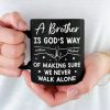 We Never Walk Alone - Family Personalized Custom Black Mug - Gift For Family Members