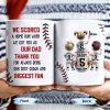 We Scored A Home Run When We Got You As Our Dad, Baseball Stitches And Uniforms - Personalized Custom Coffee Mug - DAD140_MG