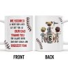 We Scored A Home Run When We Got You As Our Dad, Baseball Stitches And Uniforms - Personalized Custom Coffee Mug - DAD140_MG