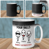 We Swam Hard To Be Here - Family Personalized Custom Color Changing Mug - Father's Day, Gift For Dad