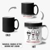 We Swam Hard To Be Here - Family Personalized Custom Color Changing Mug - Father's Day, Gift For Dad