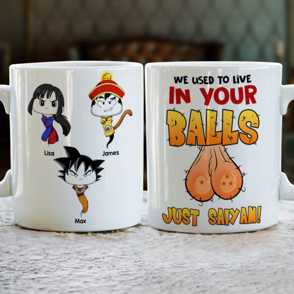 We Used To Live In Your Balls, Gift For Dad, Personalized Coffee Mug, Funny Sperm Mug 02DNTI190623HA
