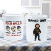 We Used to Live in Your Balls Pixel Gamer Dad Personalized Mug, Father's Day Gift for Gamer Dad