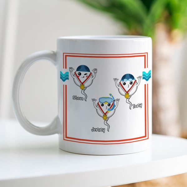 We Used To Swim In Your Balls Personalized Coffee Mug Gift For Dad